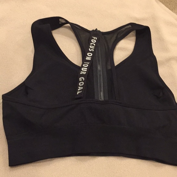 NWT Kapion sports bra with racerback + zipper, L - Picture 3 of 3